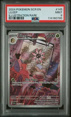 2024 POKEMON SCR EN-STELLAR CROWN ILLUSTRATION RARE #145 LILEEP PSA 9 - Image 1