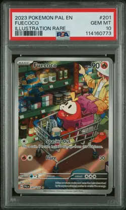 2023 POKEMON PAL EN-PALDEA EVOLVED ILLUSTRATION RARE #201 FUECOCO PSA 10 - Image 1