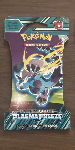 Pokemon 2013 Black White Plasma Freeze Sleeved Booster Pack Thundurus Art - Image 1