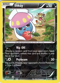 Inkay 41/108 Common - Pokemon TCG XY: Roaring Skies - Reverse Holo (NM) - Image 1