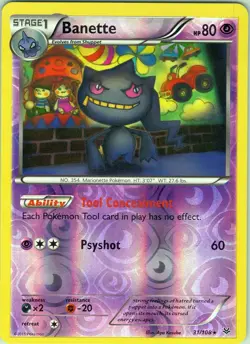 Banette 31/108 - Pokemon TCG XY: Roaring Skies - Reverse Holo Rare (NM) - Image 1