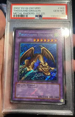 Yu-Gi-Oh! Thousand Dragon Misprint Foil Bleed 1st Ed MRD-143 PSA 10 - Image 2