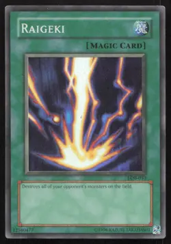 Yu-Gi-Oh TCG The Legend of Blue Eyes White Dragon #LOB-053 Raigeki Super Rare - Image 1
