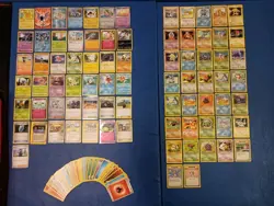 130 Pokemon Card Lot Base Set, Base Set 2, Fossil, Jungle, Neo Genesis & More! - Image 1