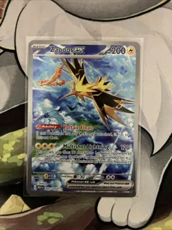 Pokemon TCG Zapdos EX Scarlet & Violet 151 Card 145/165 Near Mint Condition - Image 1