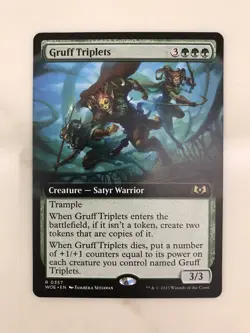 Gruff Triplets Extended Borderless MTG Magic the Gathering Card NM Near Mint WOE - Image 1