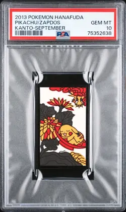 Pikachu Zapdos Pokemon Hanafuda 2013 - Graded Pokemon Card - PSA 10 Mint - Image 1