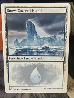 Snow-Covered Island White Border Mystery Booster 2 MTG Magic Card - Image 1