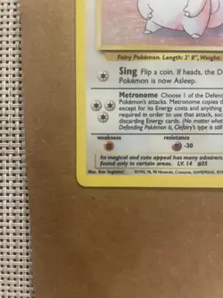 Clefairy #5/102 Base Set Holo Rare Pokemon Card - Image 2