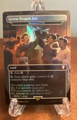 MTG Green Dragon Inn Foil Borderless Lord Of The Rings LOTR Magic The Gathering - Image 1