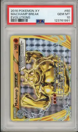 2016 Pokemon XY Evolutions Machamp Break #60 PSA 10 - Image 1