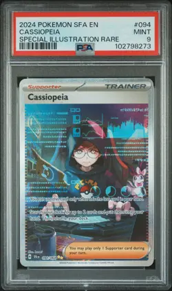 2024 POKEMON SFA EN-SHROUDED FABLE SPECIAL ILLUSTRATION RARE CASSIOPEIA PSA 9 - Image 1