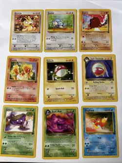 Vintage Wotc Team Rocket Pokemon 9 Card Lot - Image 1