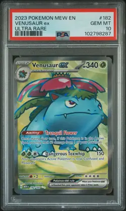2023 POKEMON MEW EN-151 ULTRA RARE #182 VENUSAUR EX PSA 10 - Image 1