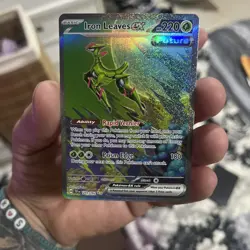 Pokemon TCG: Iron Leaves EX 203/162 SV05: Temporal Forces SIR (MINT)💎 - Image 1