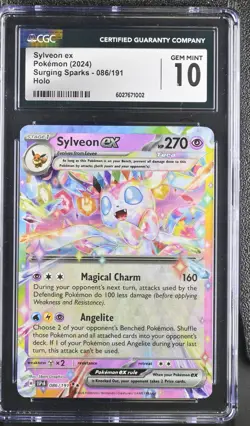 Pokemon Sylveon ex Holo #86 Surging Sparks 2024 - CGC 10 Gem Mint - Image 1