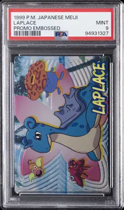 1999 POKEMON JPN MEIJI PROMO EMBOSSED LAPLACE PSA 9 - Image 1