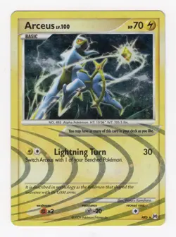 2009 Pokemon Arceus Lv. 100 #AR6 Holo Rare Electric Type Basic LP (See Desc) - Image 1
