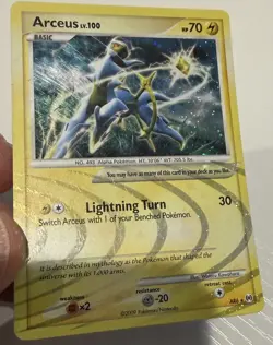 2009 Pokemon Arceus Lv. 100 #AR6 Holo Rare Electric Type Basic LP (See Desc) - Image 3