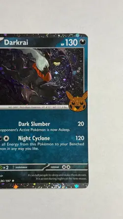 MISCUT - ERROR - Darkrai 136/197 - Pokemon Trick or Trade 2024 - Holo Rare #2 - Image 3