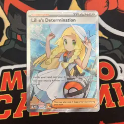 Lillie's Determination 169/132 Secret Rare Pokemon Mega Evolution Full Art NM - Image 1