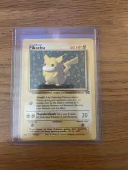 #1 Pikachu WOTC Black Star Promo Red cheeks; Sugimori art Vintage Pokemon - Image 1