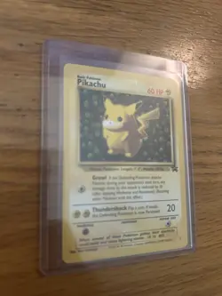 #1 Pikachu WOTC Black Star Promo Red cheeks; Sugimori art Vintage Pokemon - Image 2