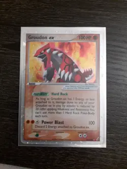Pokemon Groudon TCG Holo Card Crystal Guardians 93/100 EX Rare - Image 3
