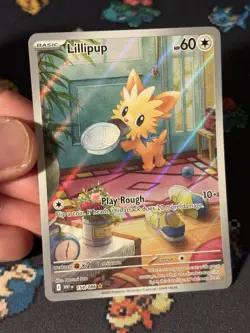 Pokemon Cards Lillipup 154/086 Illustration Rare White Flare - (NM) - Image 2