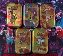 Pokemon TCG Scarlet & Violet 151 Set: 5 EMPTY Mini Tins with Coins and Alt card - Image 1