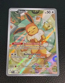 Pokemon Eevee SVP 173 Prismatic Evolutions ETB Elite Trainer Box Promo Card - NM - Image 1