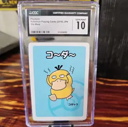 2019 Psyduck Old Maid Playing Card Japanese Pokemon CGC 10 GEM MINT - Image 1