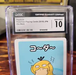 2019 Psyduck Old Maid Playing Card Japanese Pokemon CGC 10 GEM MINT - Image 2