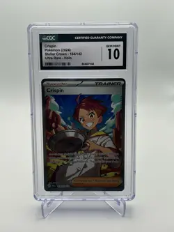 Crispin 164/142 Stellar Crown Full Art Secret Rare Pokemon Trainer Card CGC 10 - Image 1