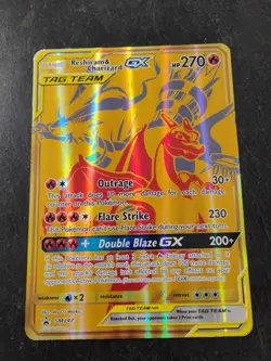 Pokemon Jumbo Card Reshiram & Charizard GX SM247 Black Star - Image 1