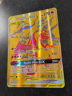 Pokemon Jumbo Card Reshiram & Charizard GX SM247 Black Star - Image 2
