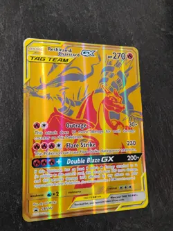 Pokemon Jumbo Card Reshiram & Charizard GX SM247 Black Star - Image 3