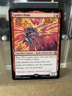 MTG Spider-Punk Spider-Man Rare NM - Image 1