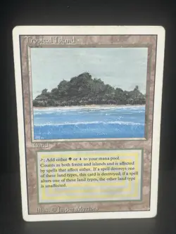 MTG x1 Tropical Island Dual Land Revised Rare (MP) - Image 1