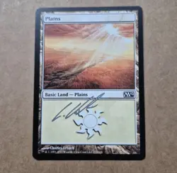 UNPLAYED SIGNED Plains (233) MTG Magic 2012 (M12) NM Magic CHARLES URBACH EDH - Image 1