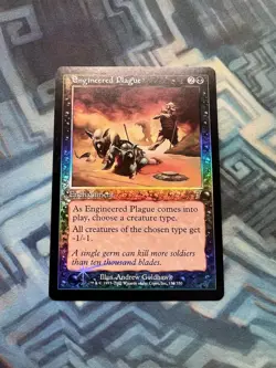MTG Foil Engineered Plague EX/LP+ 7th Edition - Image 1