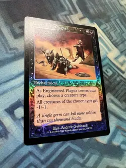 MTG Foil Engineered Plague EX/LP+ 7th Edition - Image 5