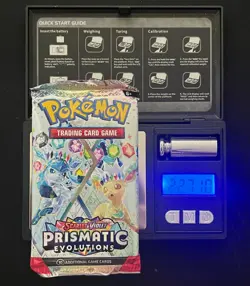 Pokemon S&V Prismatic Evolutions HEAVY Booster Pack Factory Sealed 22.710G - Image 1