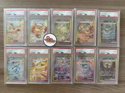 ALL PSA 10 Pokemon Japanese Terastal Festival Eevee Evolution SAR Sequential Set - Image 1