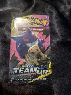 Pokemon Team Up Booster Pack Sealed Gengar Mimikyu Art - Image 1