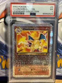 2002 Pokemon Legendary Collection PSA 1 PR Reverse Holo Rare Charizard 3/110 - Image 1