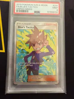 2019 Pokemon Sun & Moon Unified Minds Blue's Tactics #231/236 PSA 9 - Image 1