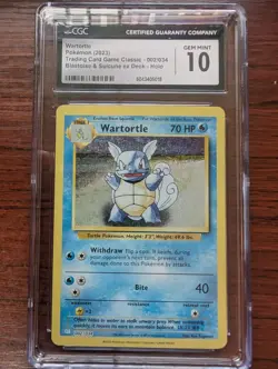 Wartortle 002/032 Pokemon TCG Classic: Blastoise Holo (Japanese) CGC Pristine 10 - Image 1