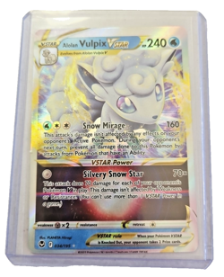 Alolan Vulpix VSTAR 034/195 Ultra Rare Silver Tempest Pokemon TCG - Image 1