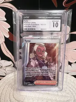 TYME 2025 POKEMON PRISMATIC EVO HOLO ULTRA RARE A 143/131 CGC 10 Q4155 - Image 1